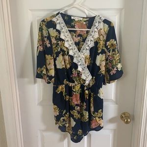 Love tree floral romper